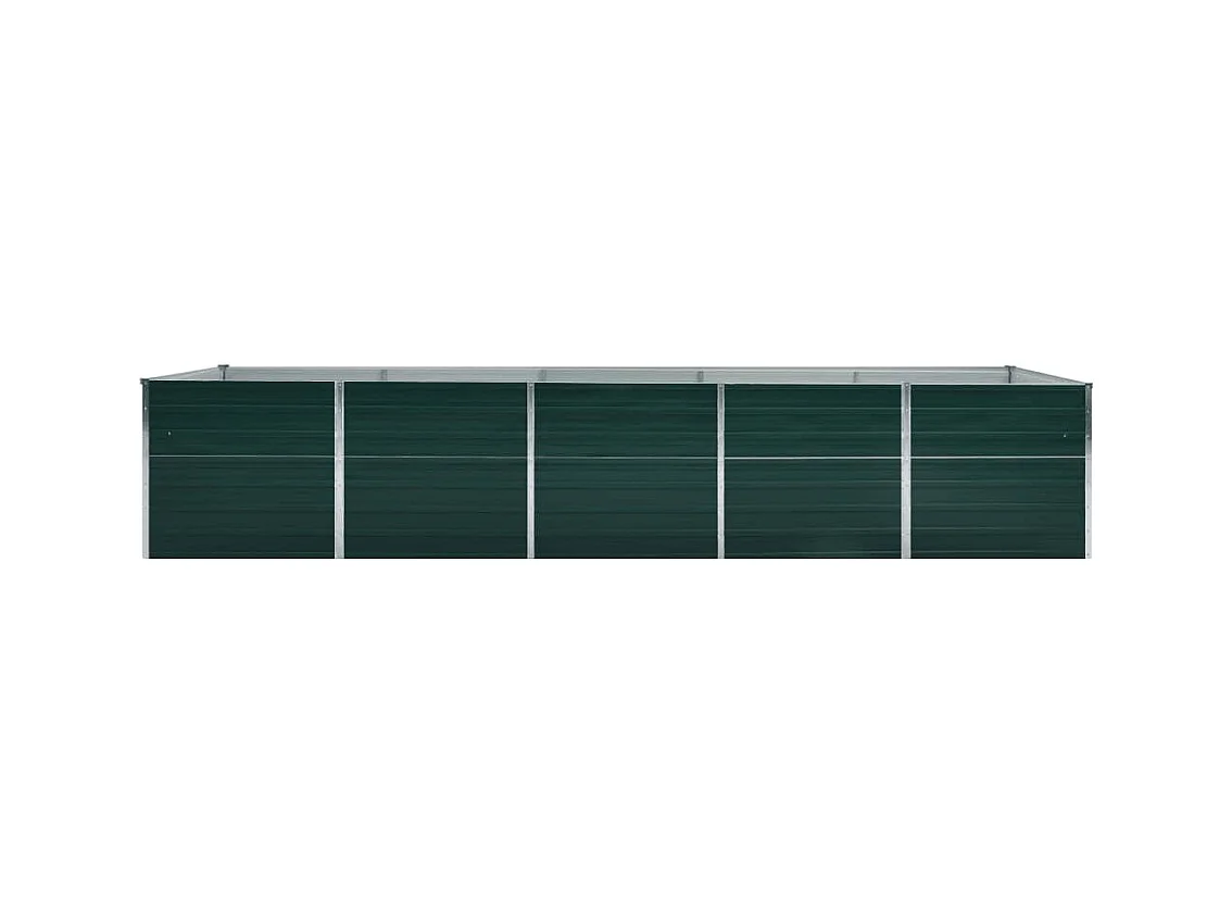 Verhoogd tuinbed Gegalvaniseerd staal 400x80x77 cm Groen