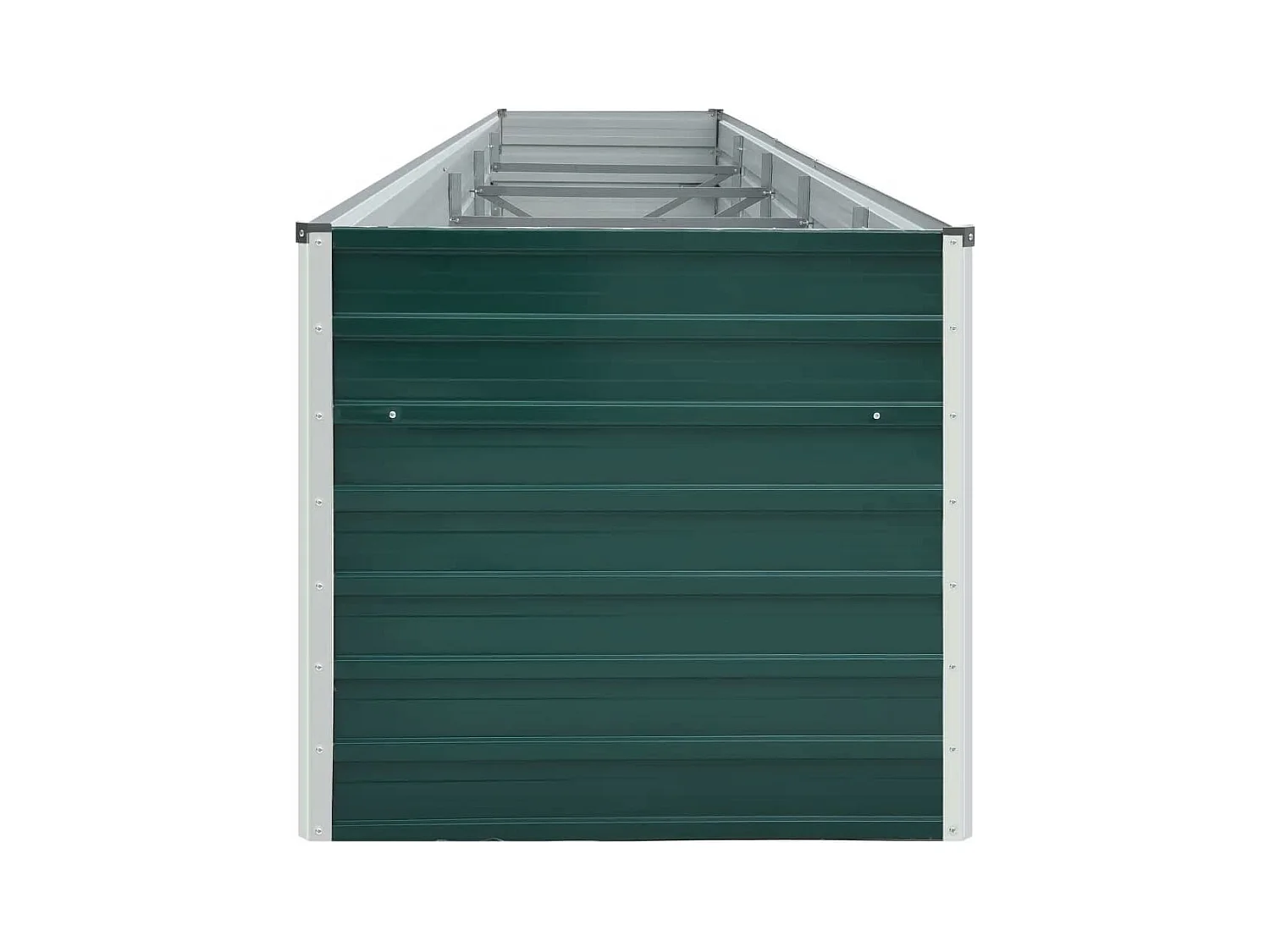 Verhoogd tuinbed Gegalvaniseerd staal 400x80x77 cm Groen
