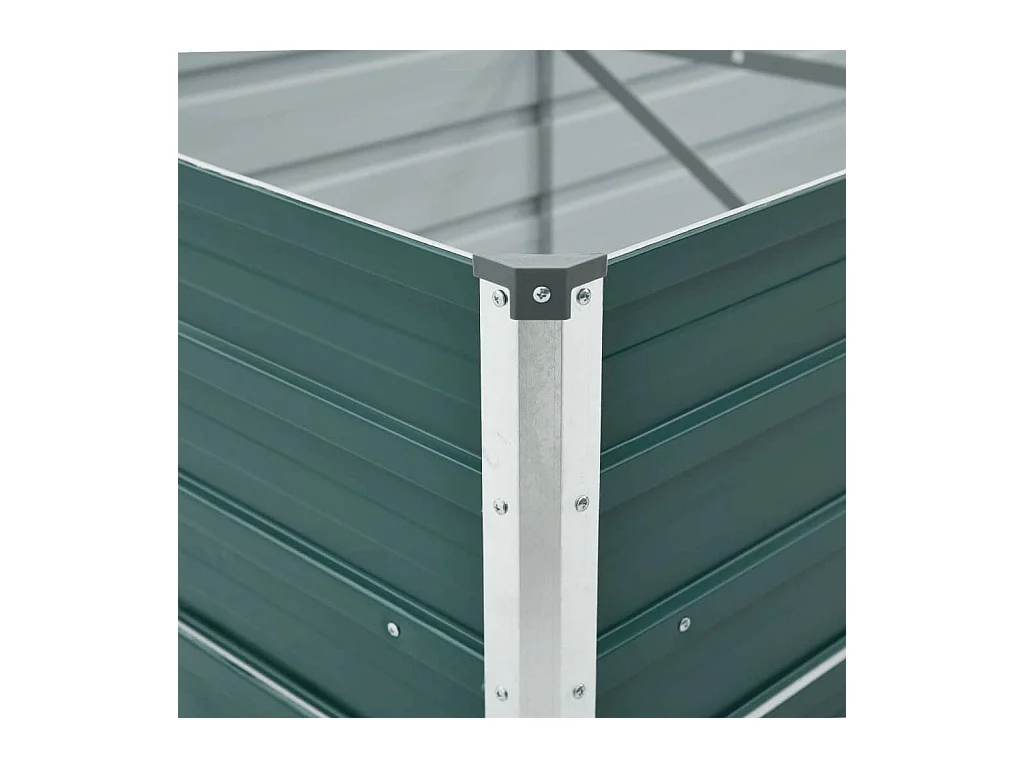 Verhoogd tuinbed Gegalvaniseerd staal 400x80x77 cm Groen