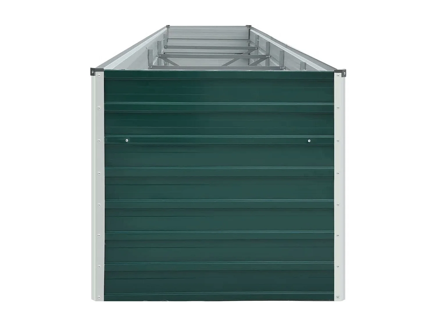 Lit surélevé de jardin Acier galvanisé 400x80x77 cm Vert