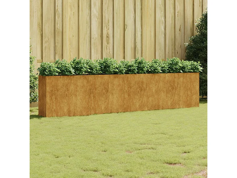 Verhoogd tuinbed 360x40x80 cm cortenstaal