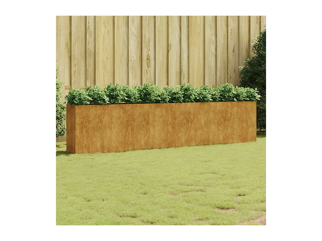Lit surélevé de jardin 360x40x80 cm acier corten