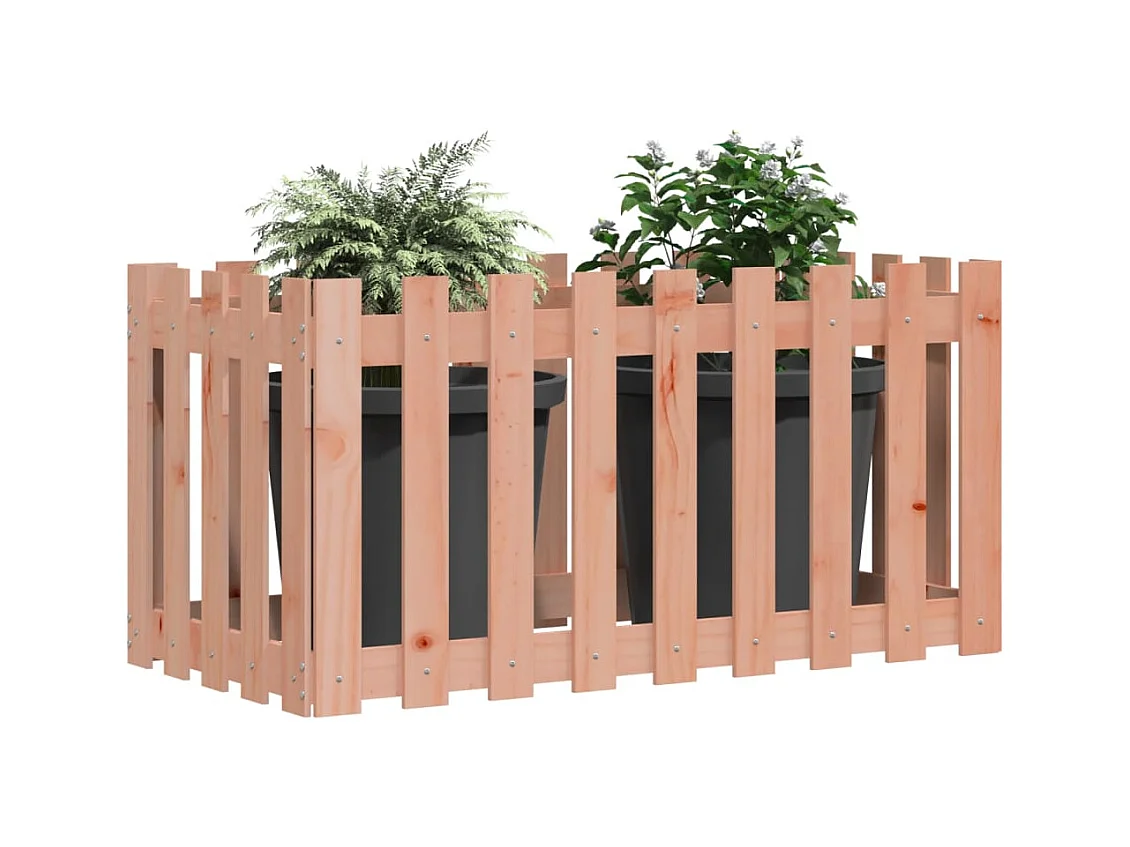 Lit surélevé de jardin design de clôture bois douglas massif