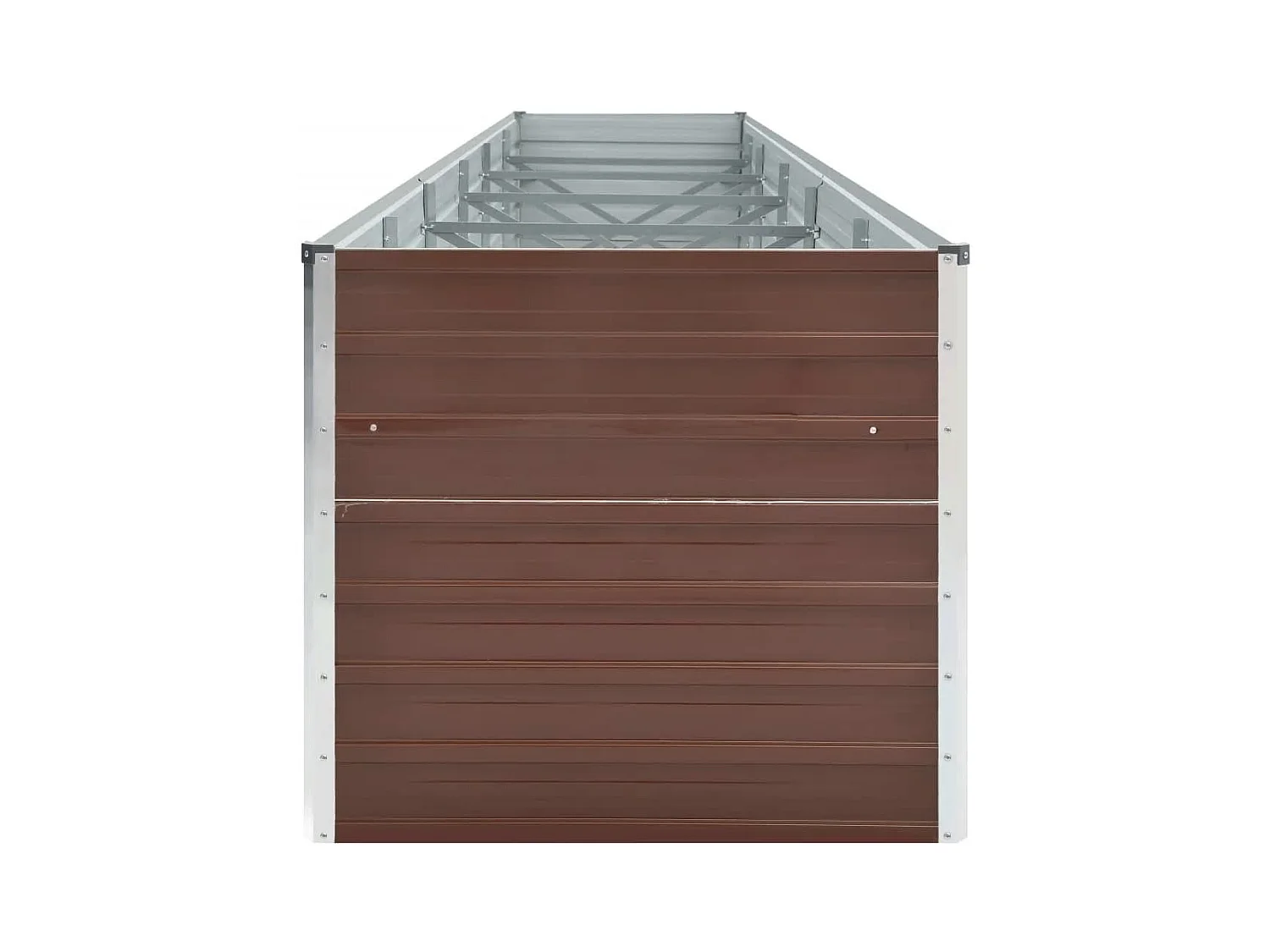 Verhoogd tuinbed Gegalvaniseerd staal 480x80x77 cm Bruin