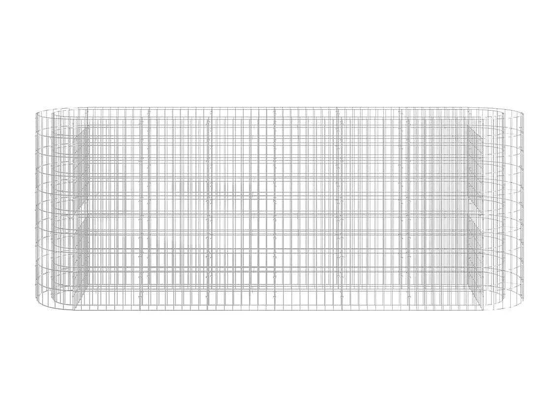 Lit surélevé à gabion Fer galvanisé 260x50x100 cm