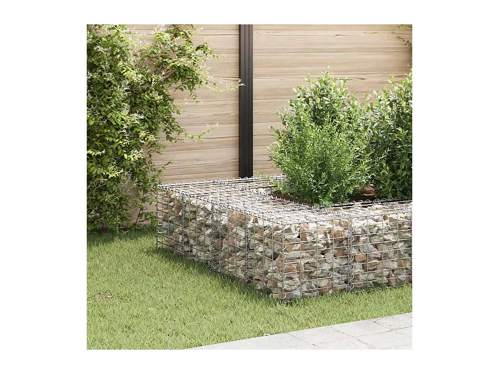 Cama elevada de cubo de gaviones de alambre de acero 40x40x40 cm