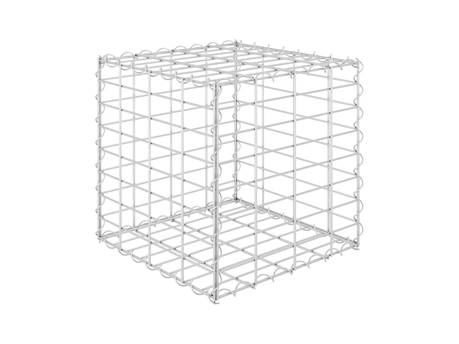 Cama elevada de cubo de gaviones de alambre de acero 40x40x40 cm