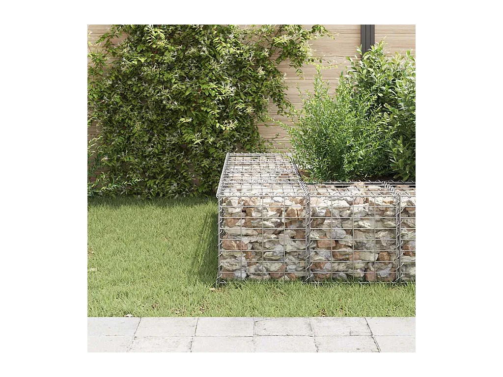 Cama elevada de cubo de gaviones de alambre de acero 40x40x40 cm