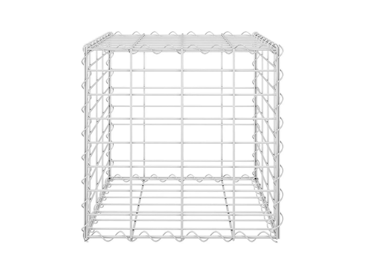 Cama elevada de cubo de gaviones de alambre de acero 40x40x40 cm