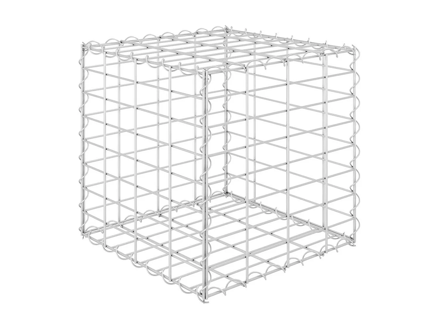 Cubo gabbione rialzato in filo d'acciaio 40x40x40 cm