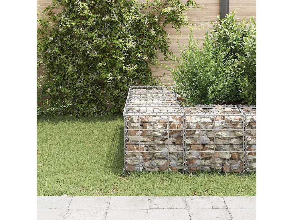 Cubo gabbione rialzato in filo d'acciaio 40x40x40 cm