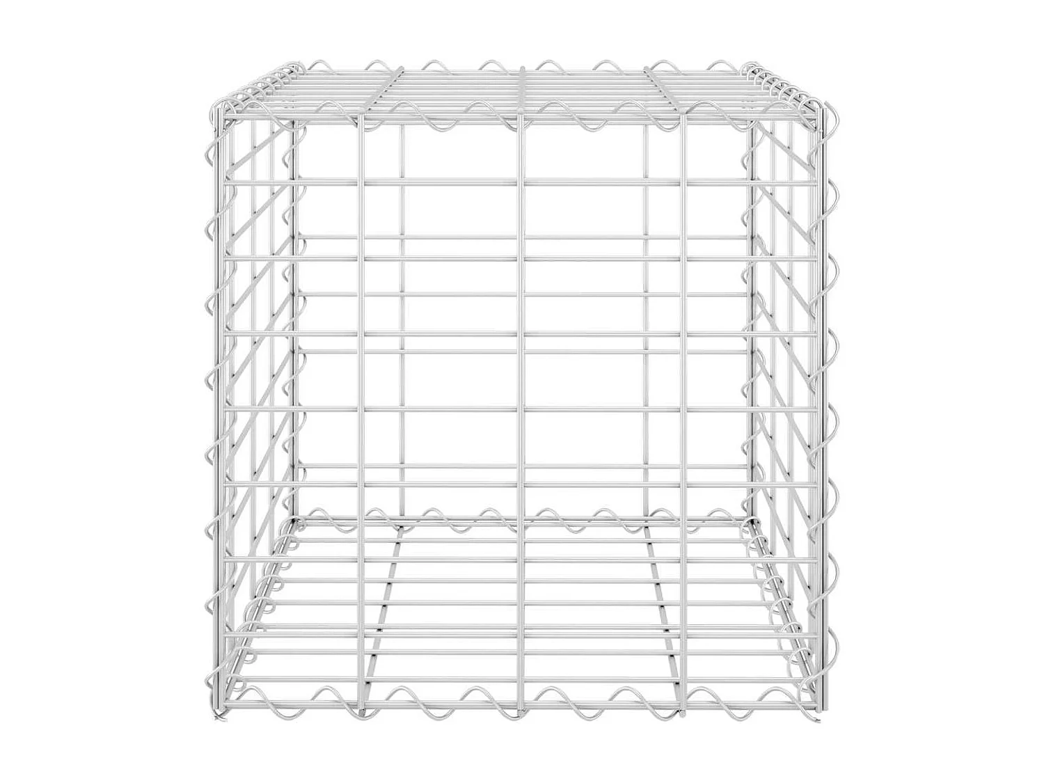 Cubo gabbione rialzato in filo d'acciaio 40x40x40 cm