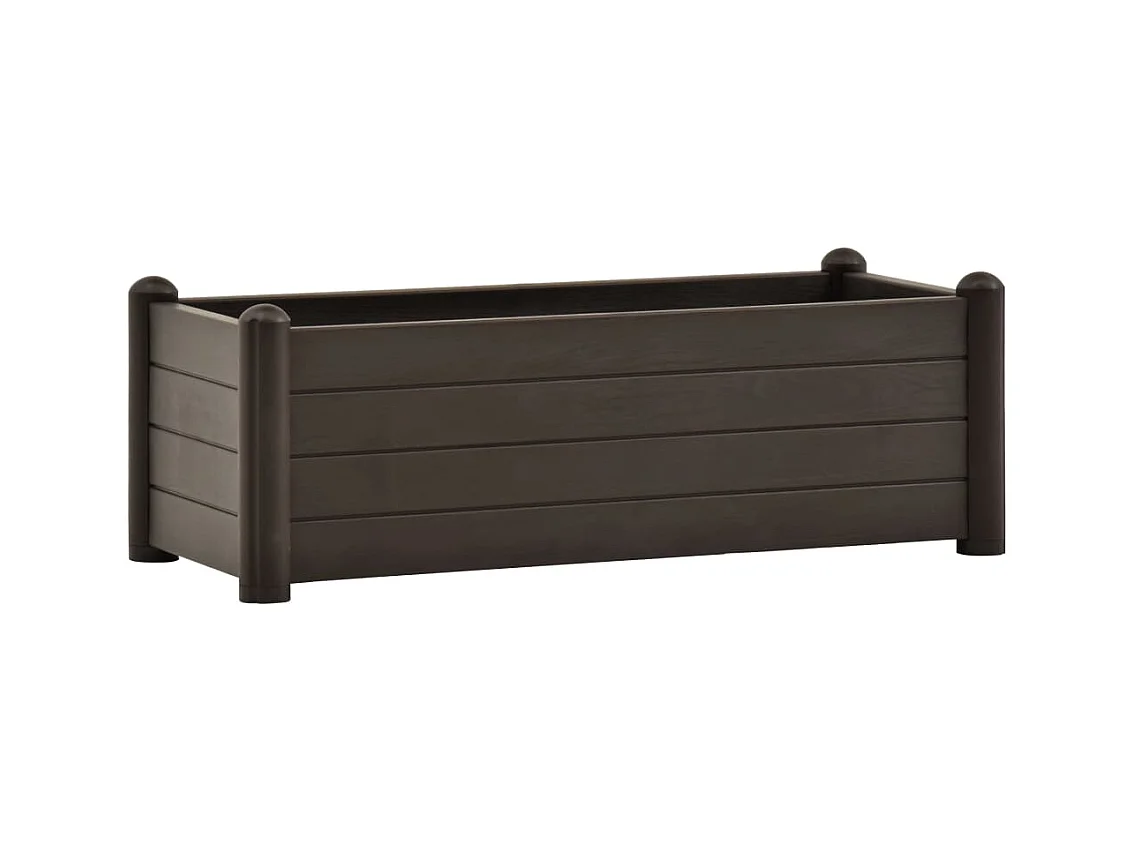 Lit surélevé de jardin PP Moka 100x43x35 cm