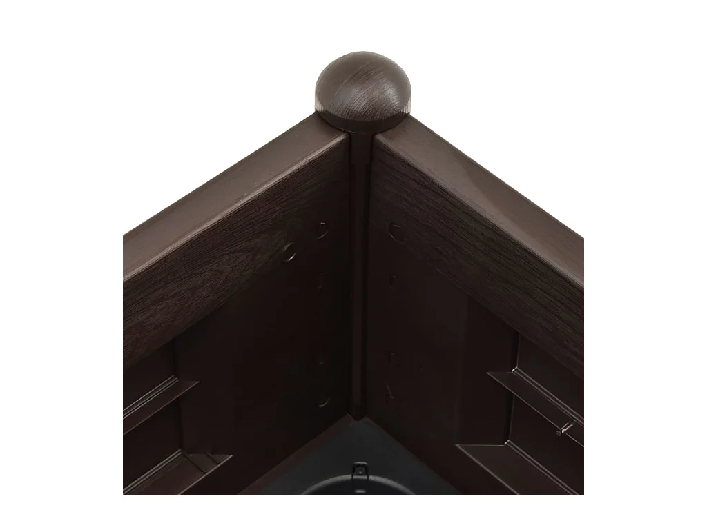 Lit surélevé de jardin PP Moka 100x43x35 cm