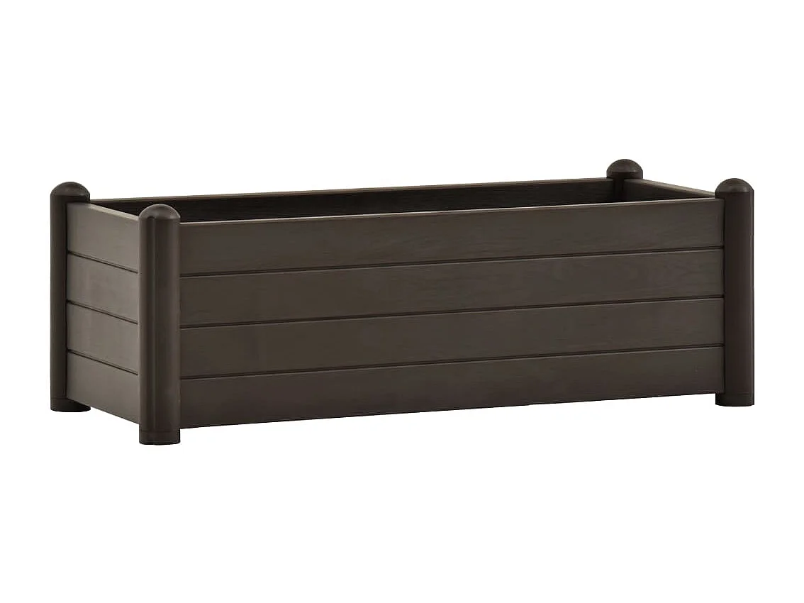 Lit surélevé de jardin PP Moka 100x43x35 cm