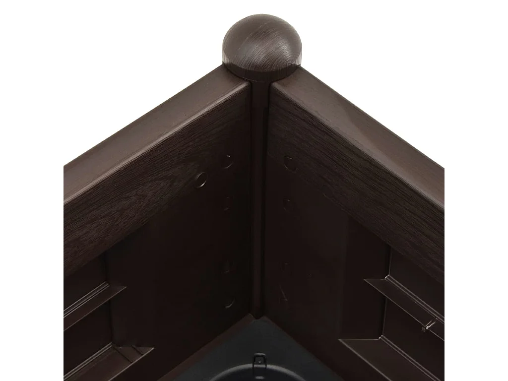 Lit surélevé de jardin PP Moka 100x43x35 cm