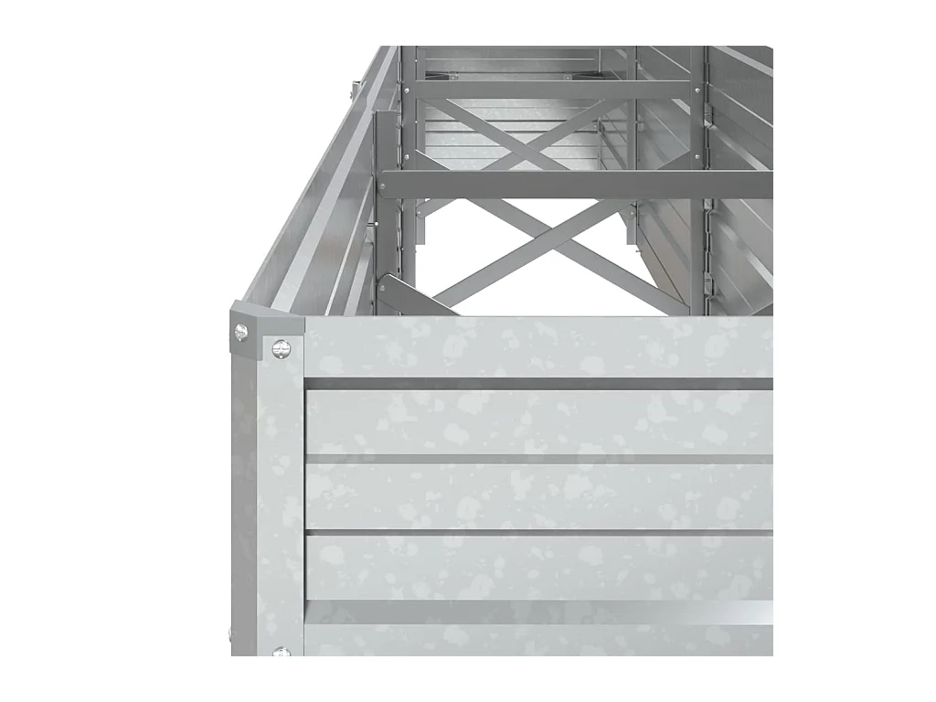Verhoogd tuinbed 320x40x45 cm Gegalvaniseerd staal Zilver