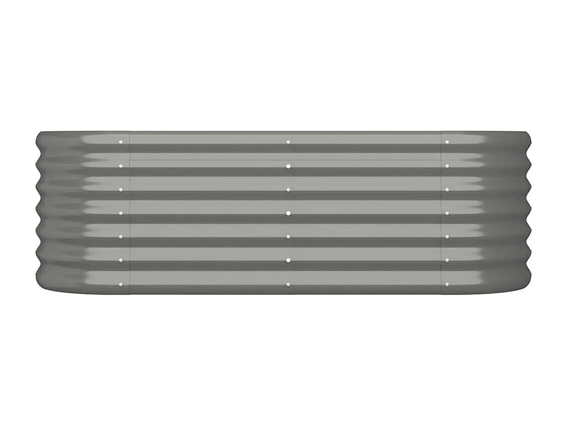 Lit surélevé de jardin Acier enduit de poudre 114x40x36 cm gris