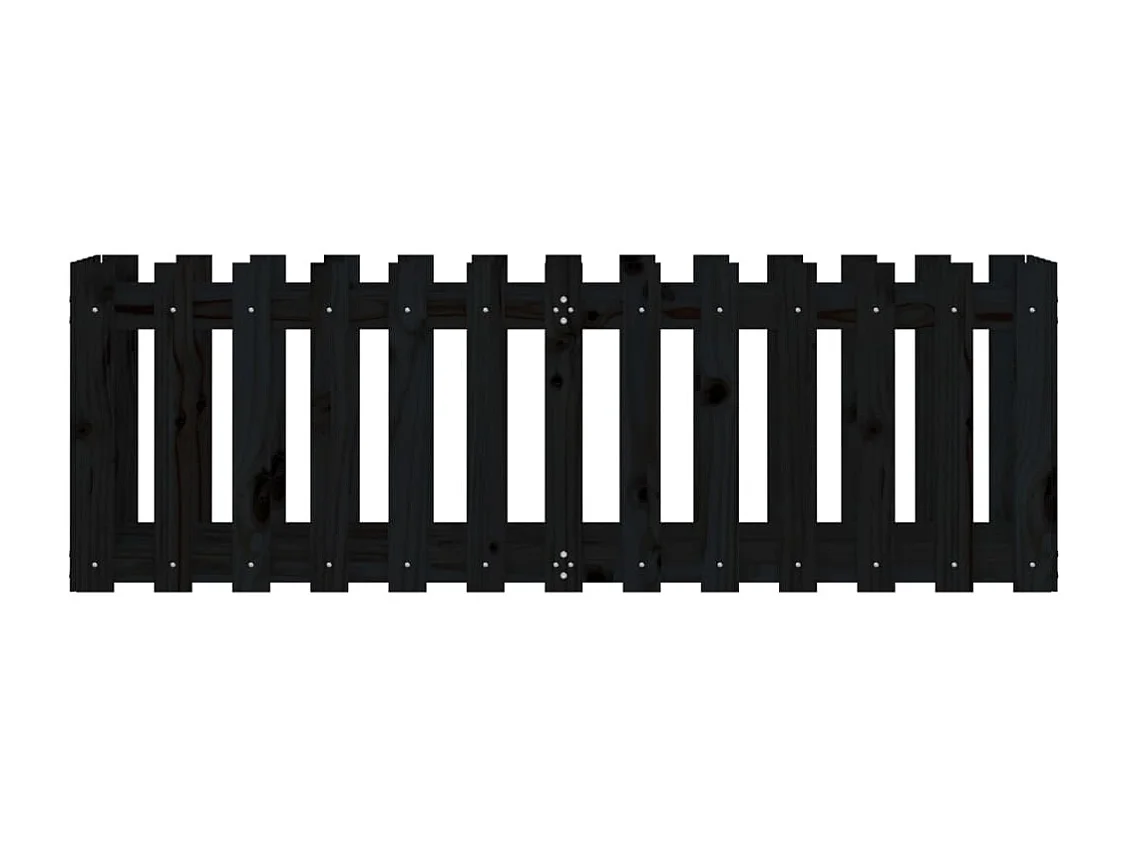 Lit surélevé de jardin design de clôture 150x50x50cm pin massif