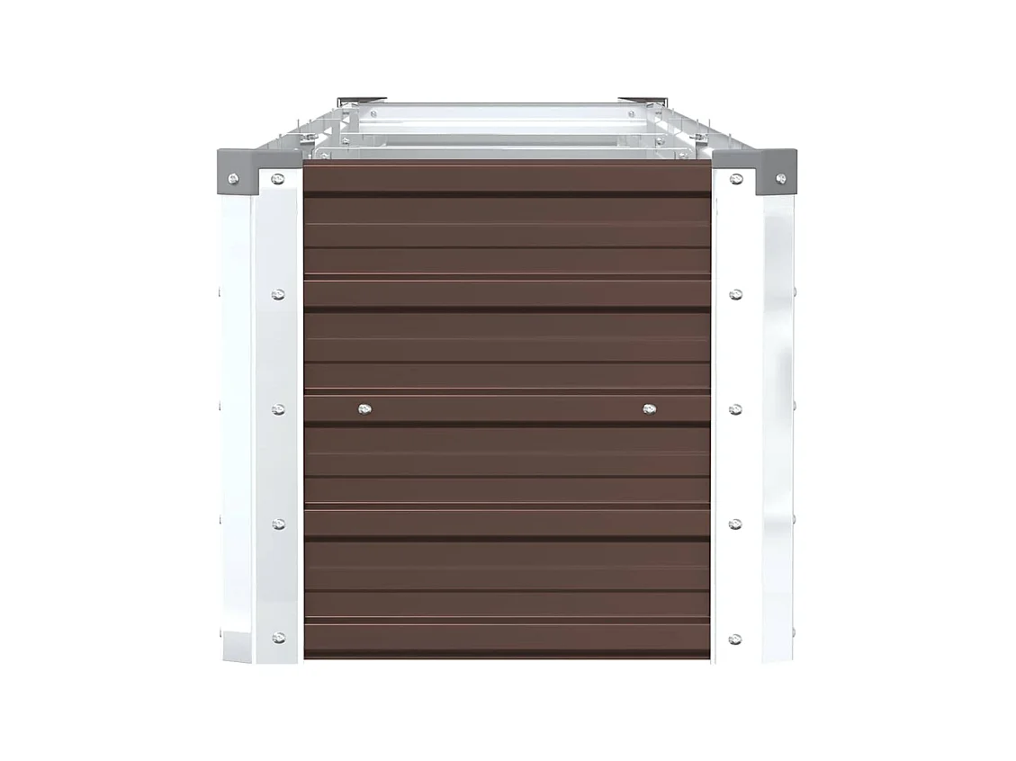 Lit surélevé de jardin Acier galvanisé 320x40x45 cm Marron