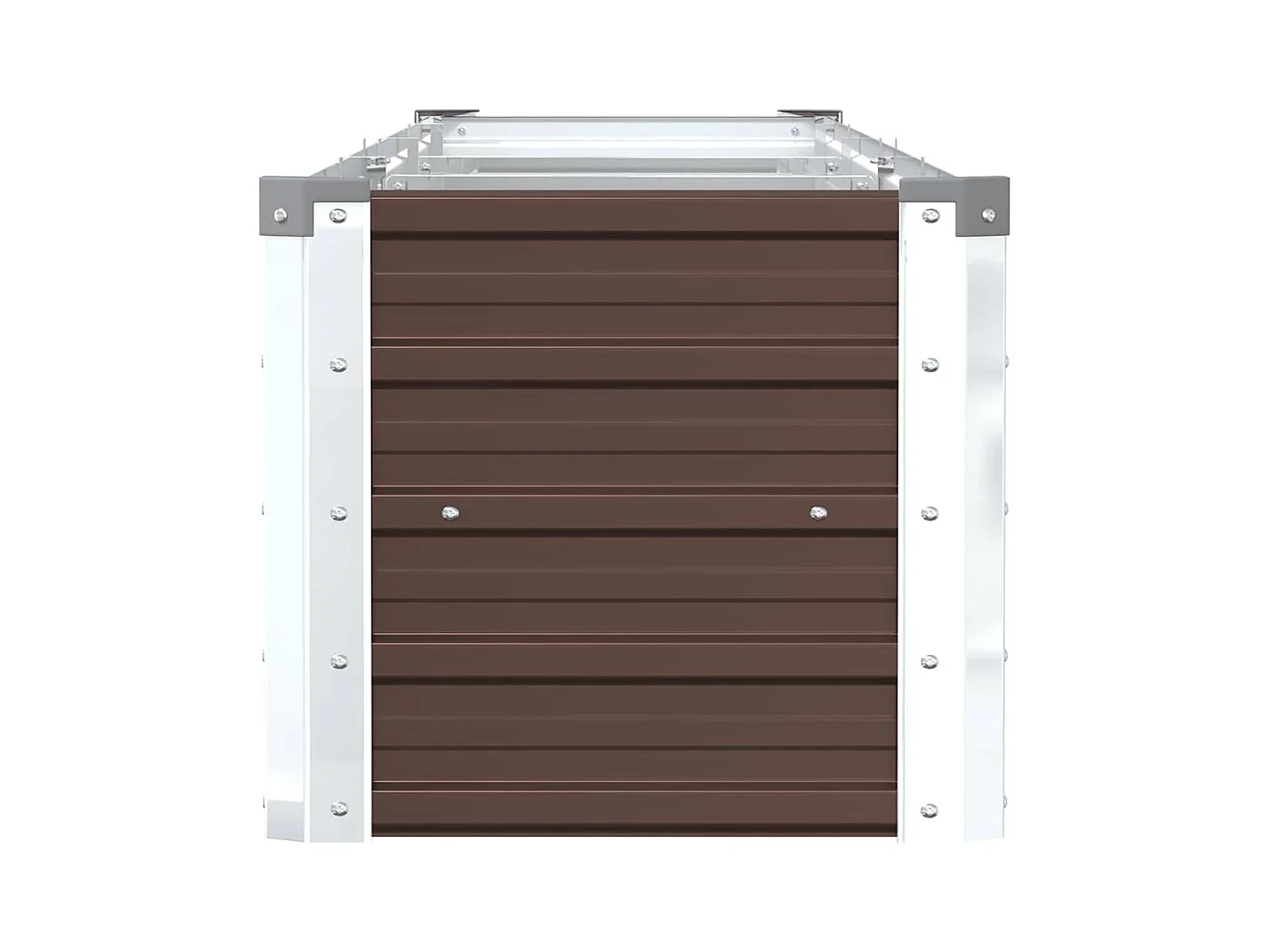 Lit surélevé de jardin Acier galvanisé 320x40x45 cm Marron