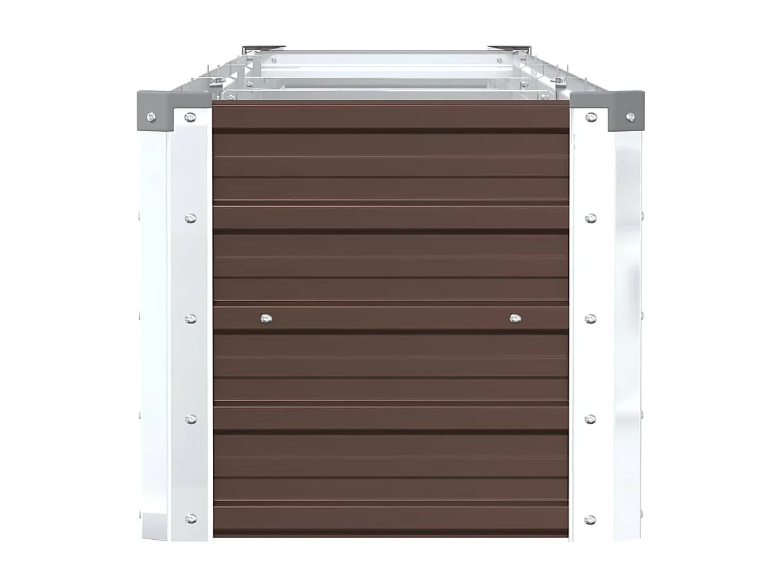 Lit surélevé de jardin Acier galvanisé 320x40x45 cm Marron