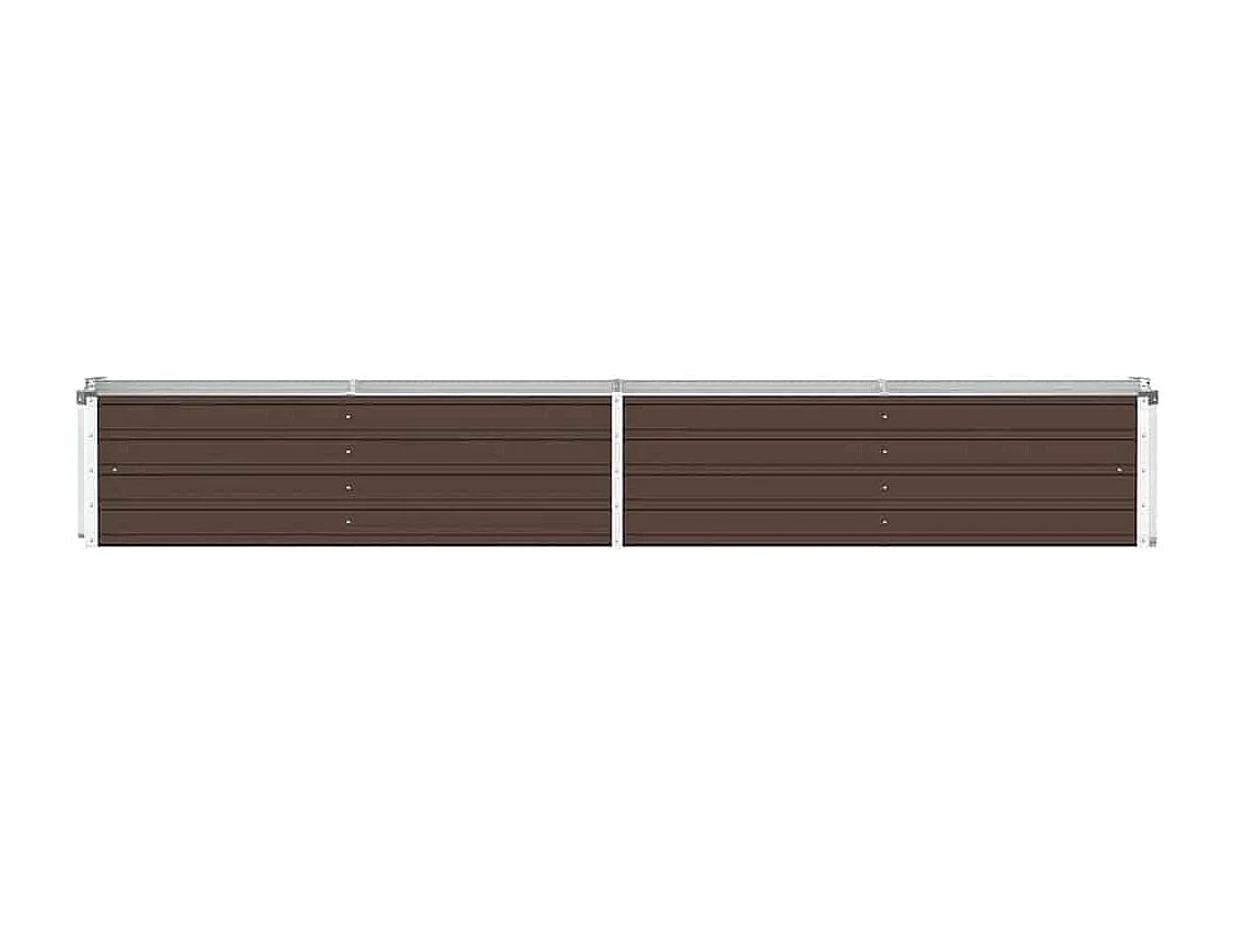 Lit surélevé de jardin Acier galvanisé 320x40x45 cm Marron