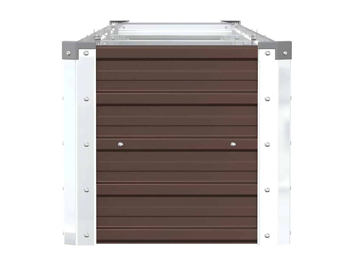 Lit surélevé de jardin Acier galvanisé 320x40x45 cm Marron