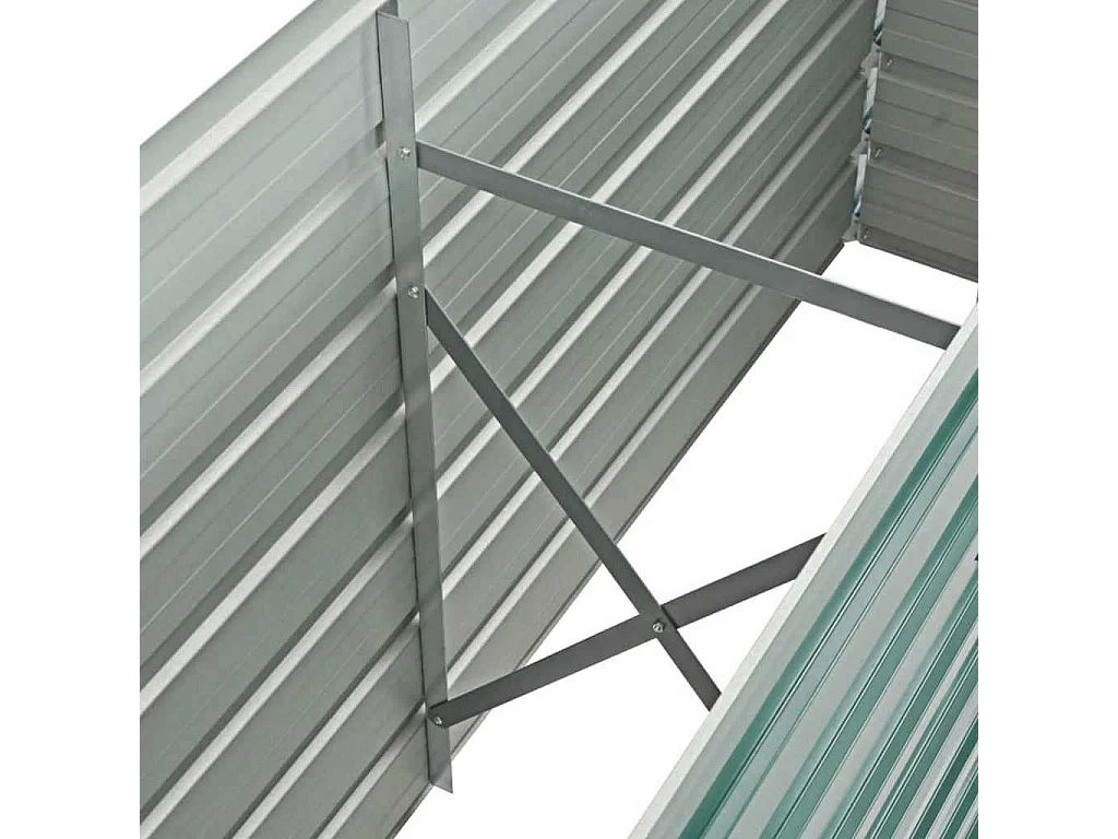 Lit surélevé de jardin Acier galvanisé 160x40x77 cm Vert