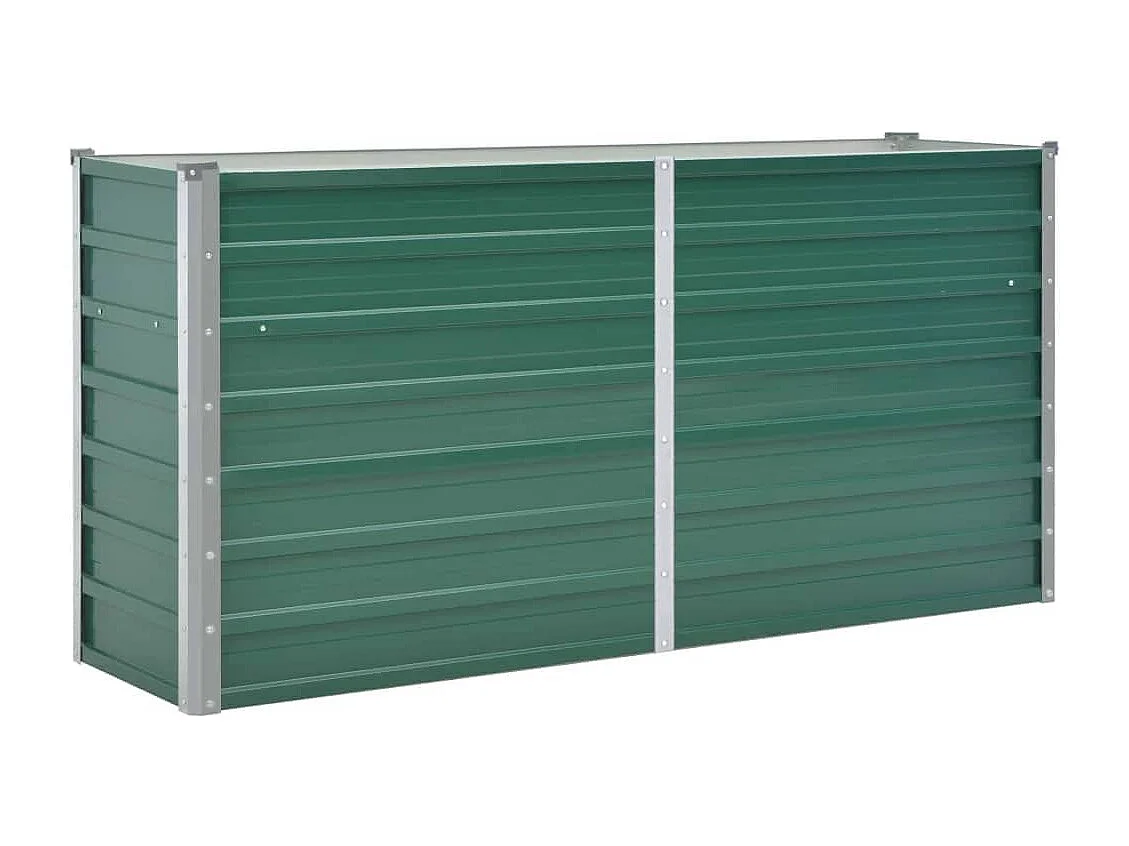 Verhoogd tuinbed Gegalvaniseerd staal 160x40x77 cm Groen