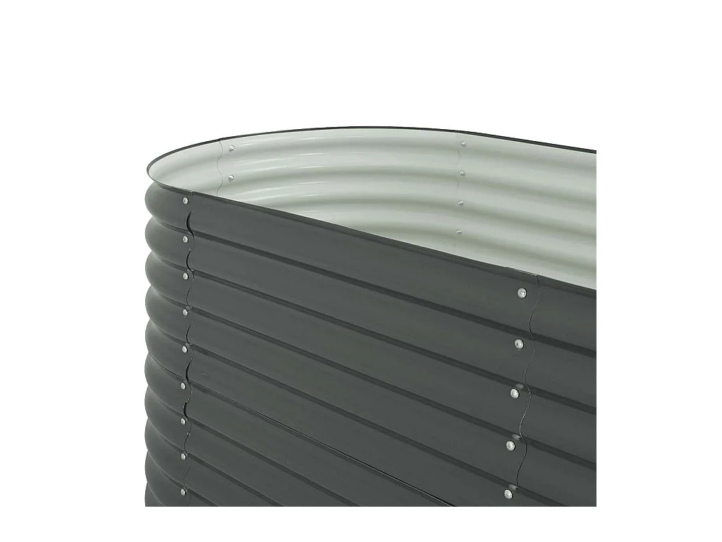 Verhoogd tuinbed 320x80x81 cm Gegalvaniseerd staal Grijs