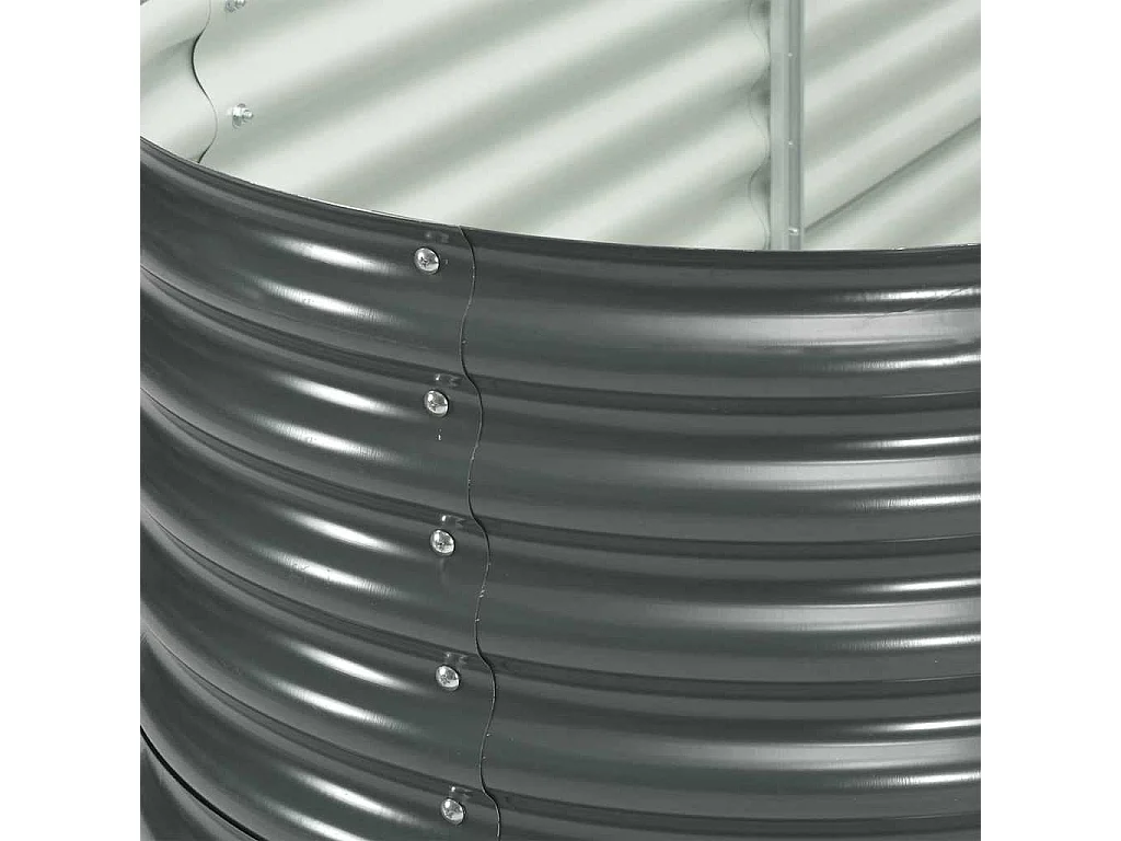 Verhoogd tuinbed 320x80x81 cm Gegalvaniseerd staal Grijs