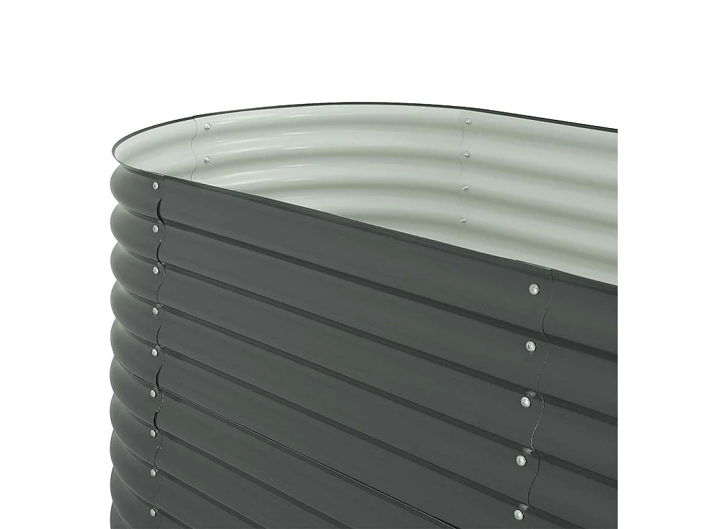 Letto da giardino rialzato 320x80x81 cm Acciaio zincato Grigio