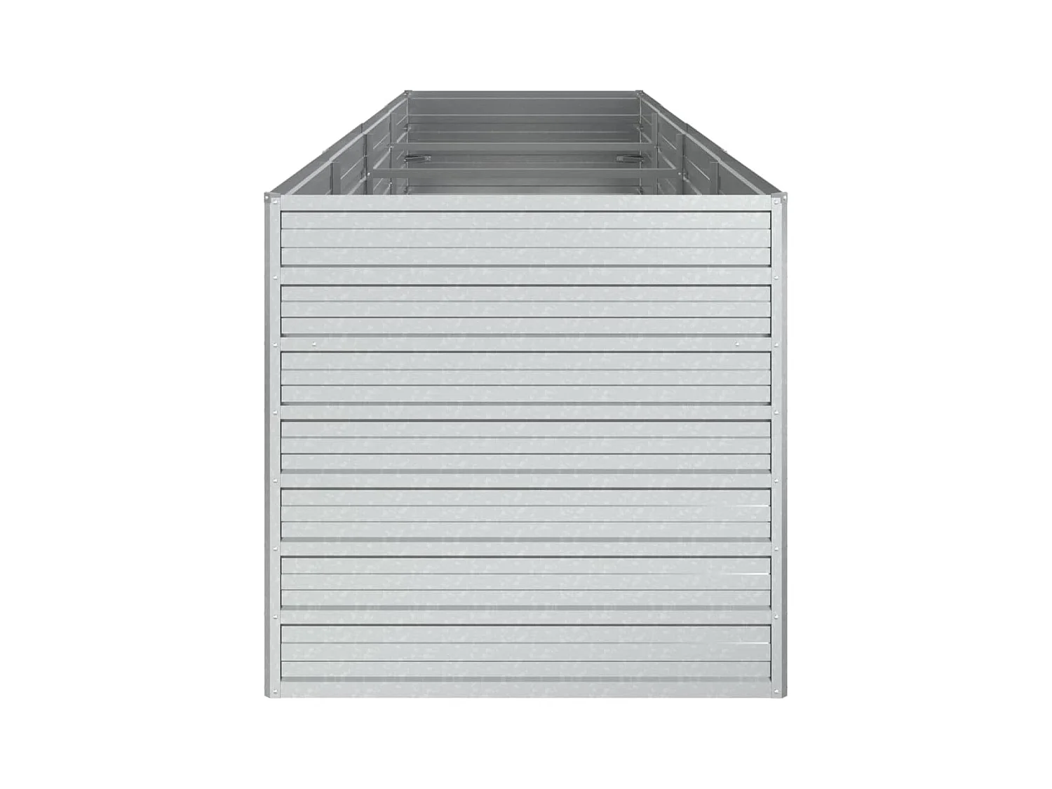 Verhoogd tuinbed 320x80x77 cm Gegalvaniseerd staal Zilver