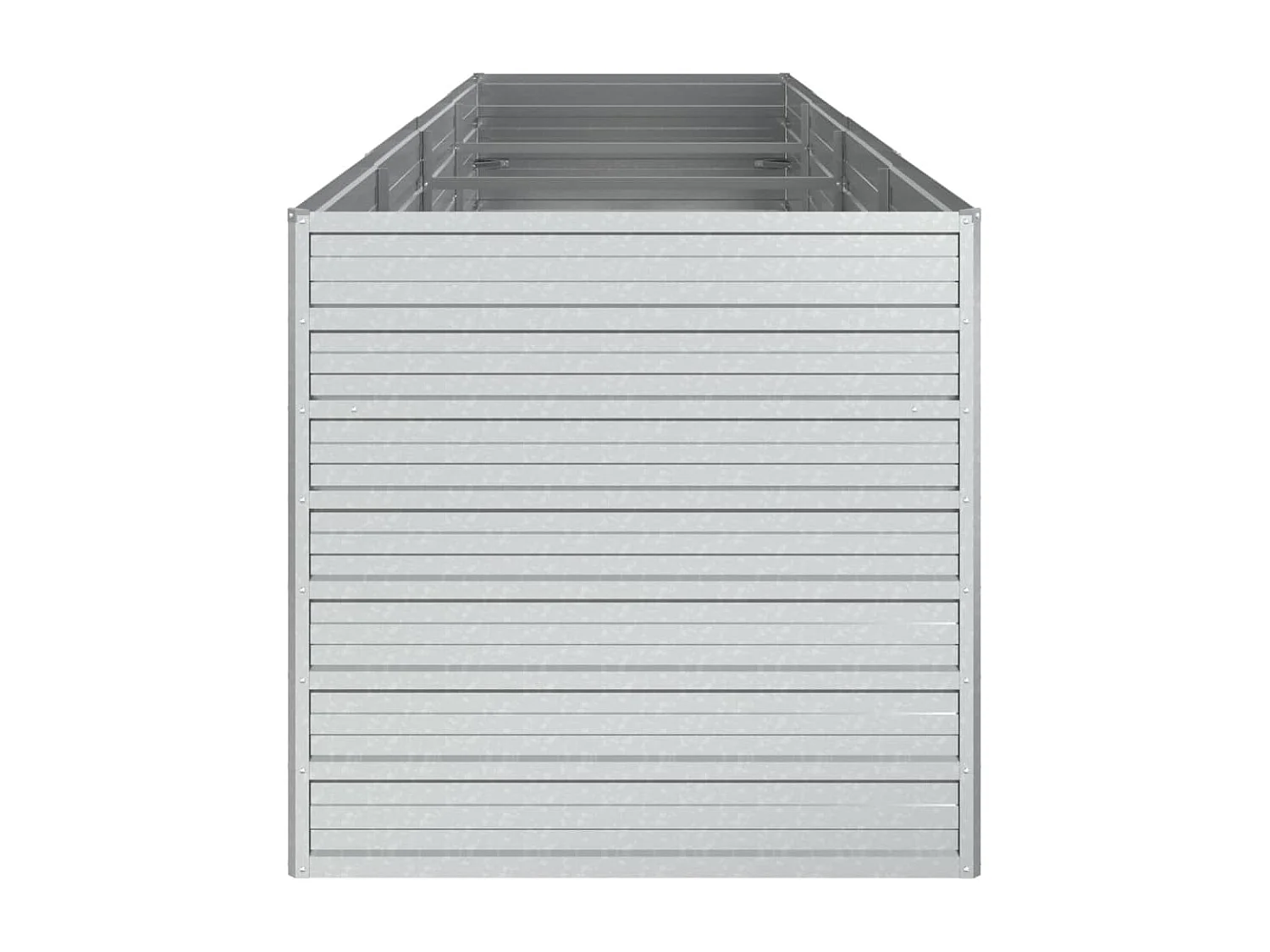 Lit surélevé de jardin 320x80x77 cm Acier galvanisé Argenté