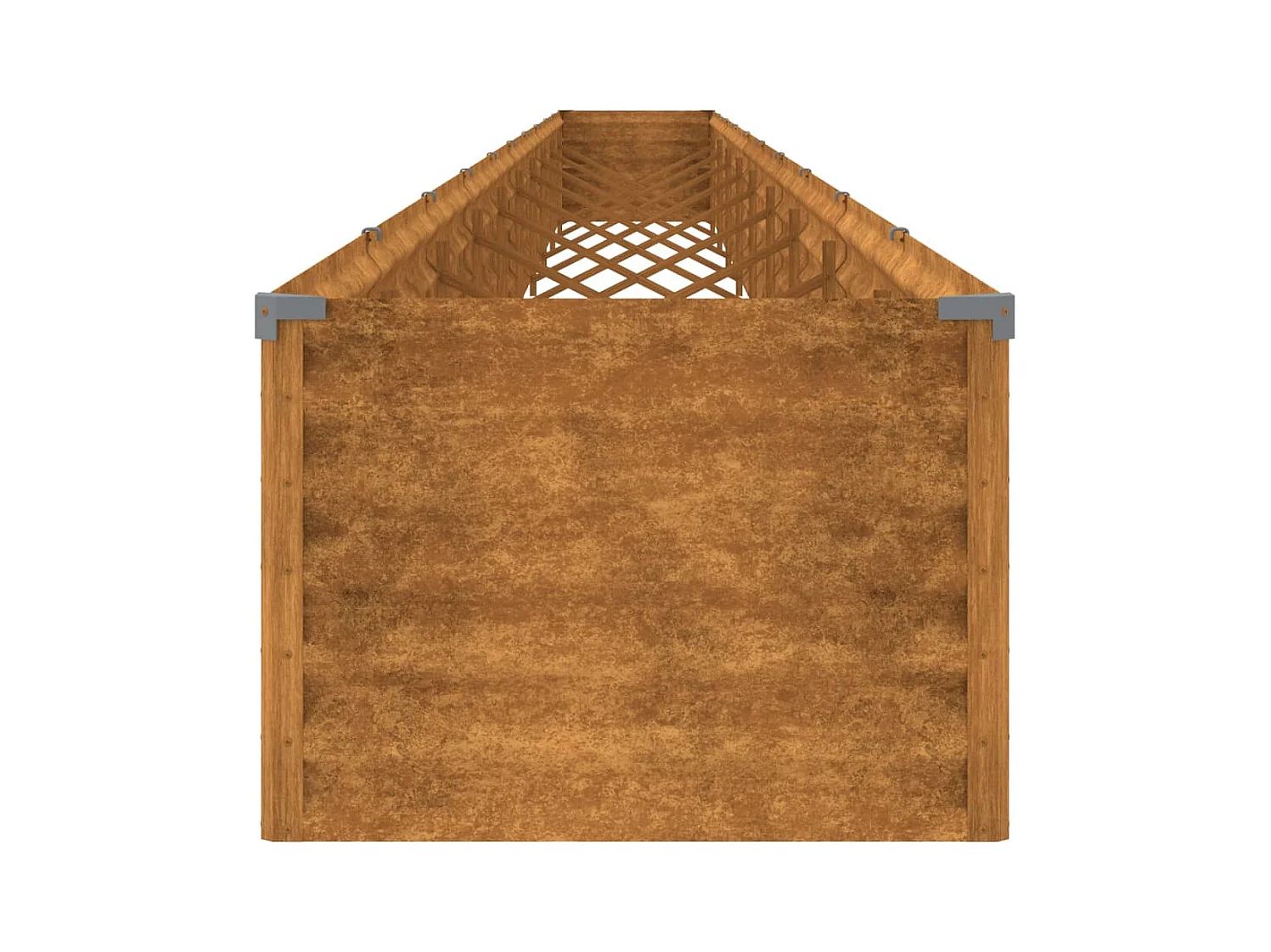 Letto da giardino rialzato 960x50x36 cm in acciaio corten