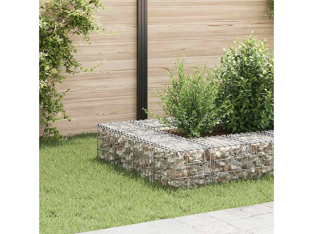 Lit surélevé cube à gabion Fil d'acier 30x30x30 cm