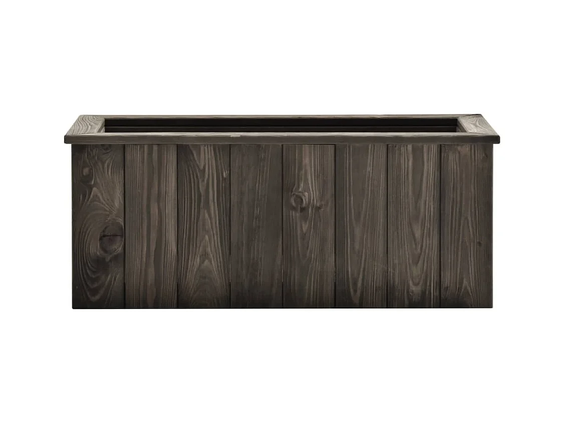 Lit surélevé Gris foncé 74x32x30 cm Bois de pin massif