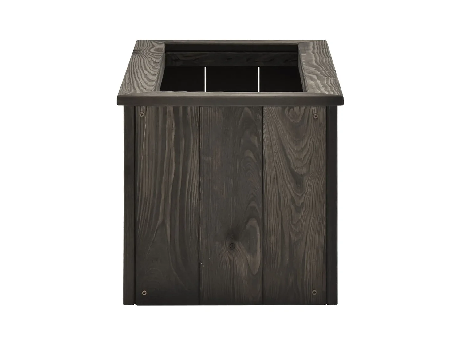 Lit surélevé Gris foncé 74x32x30 cm Bois de pin massif