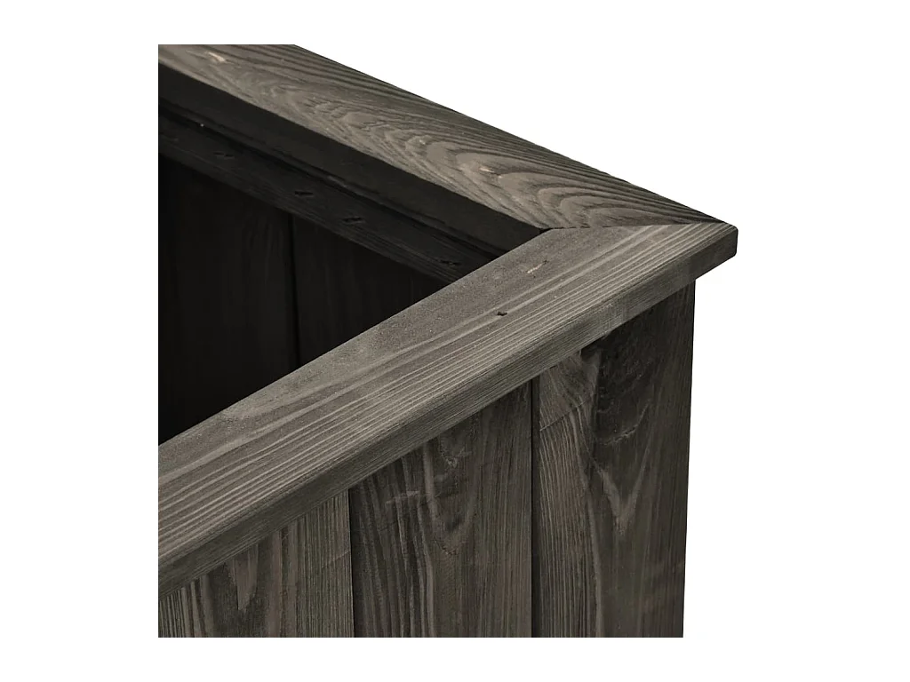 Lit surélevé Gris foncé 74x32x30 cm Bois de pin massif