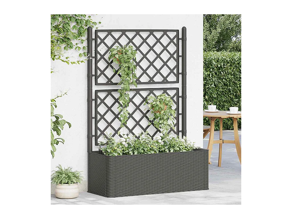 Lit surélevé de jardin treillis système d'arrosage Anthracite