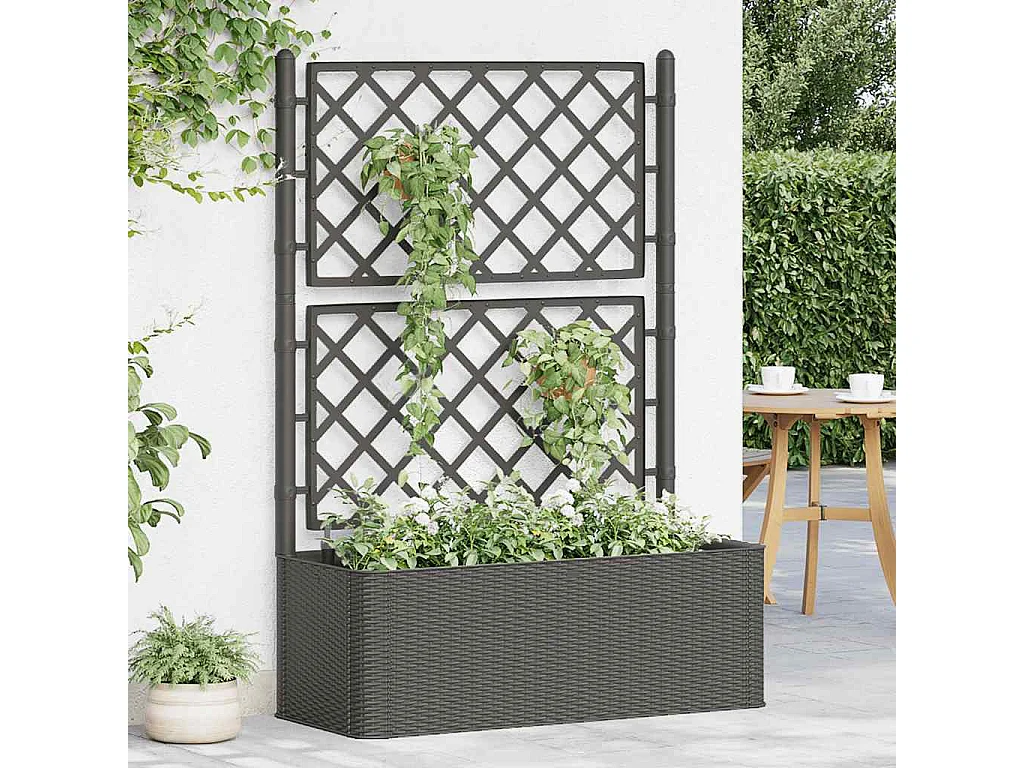 Lit surélevé de jardin treillis système d'arrosage Anthracite