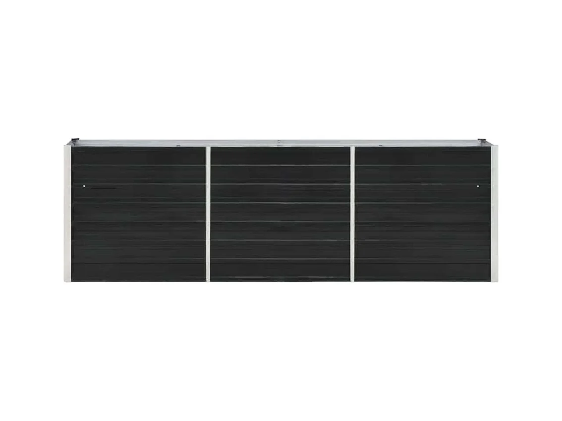 Letto da giardino rialzato in acciaio zincato 240x40x77 cm Antracite