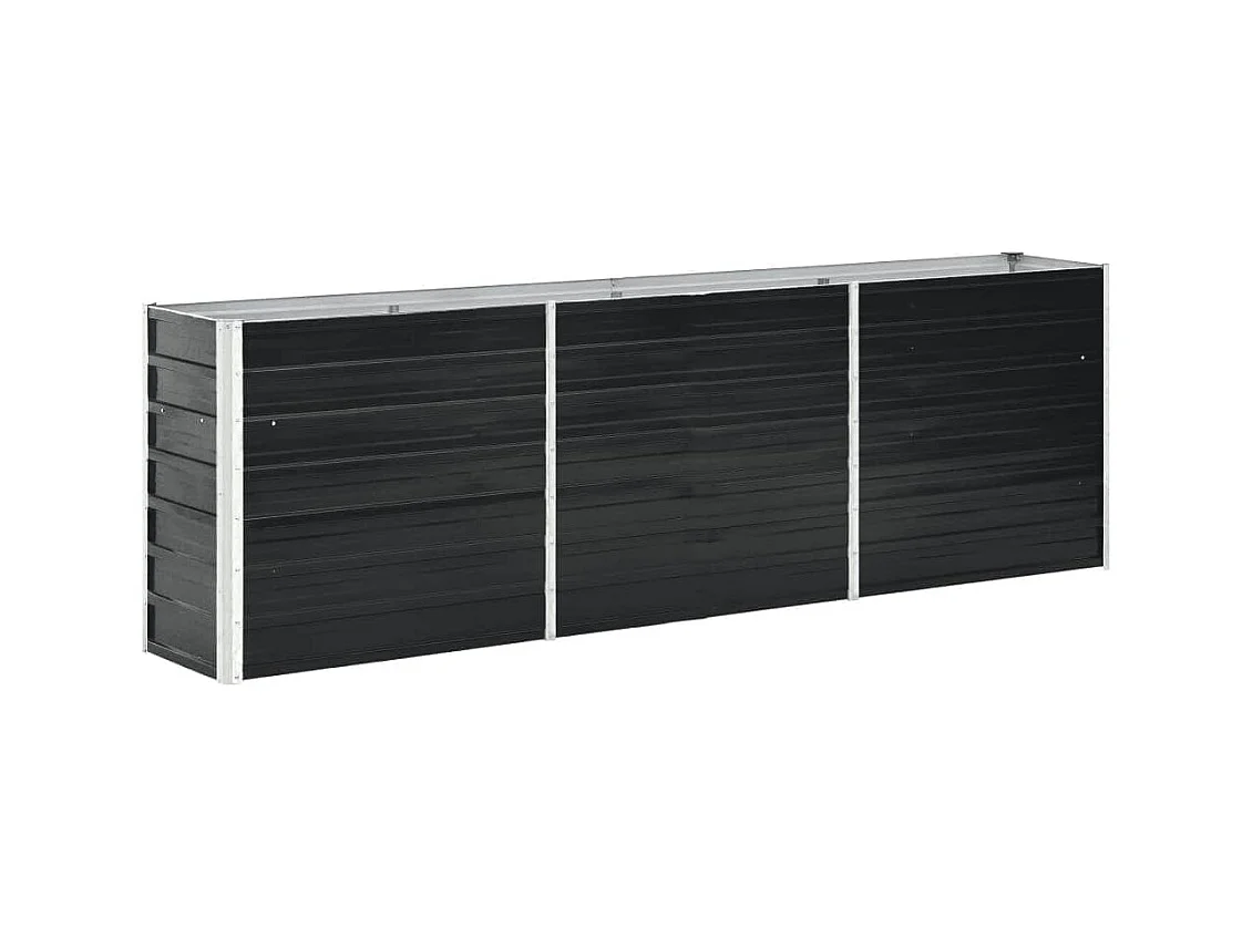 Lit surélevé de jardin Acier galvanisé 240x40x77 cm Anthracite