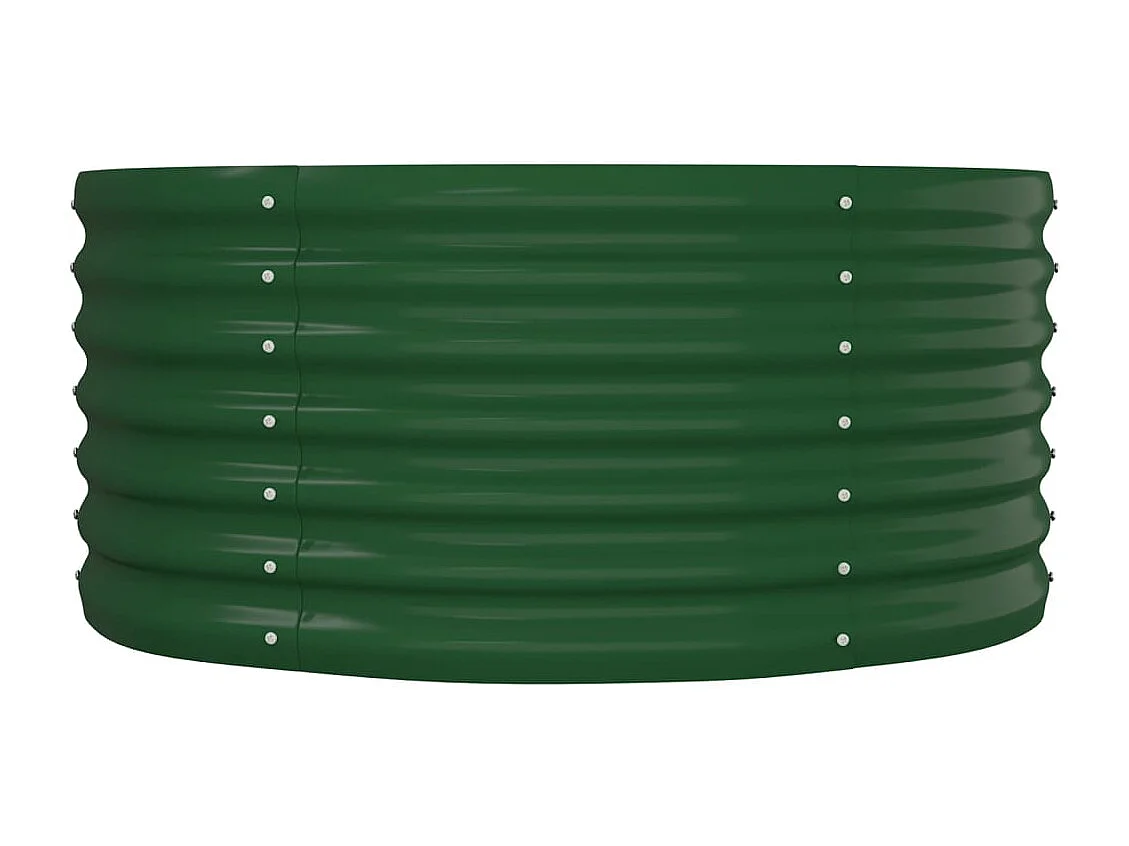 Letto da giardino rialzato in acciaio verniciato a polvere 152x80x36 cm verde