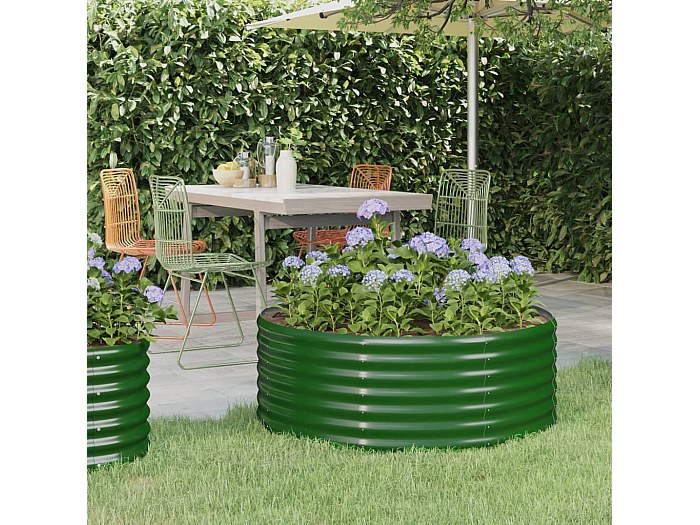 Mobile Letto Giardino In Acciaio Verniciato 447x140x68 Cm | Fioriera Rialzata Da Esterno | Antiruggine E Robusta | Per Orto E Balcone