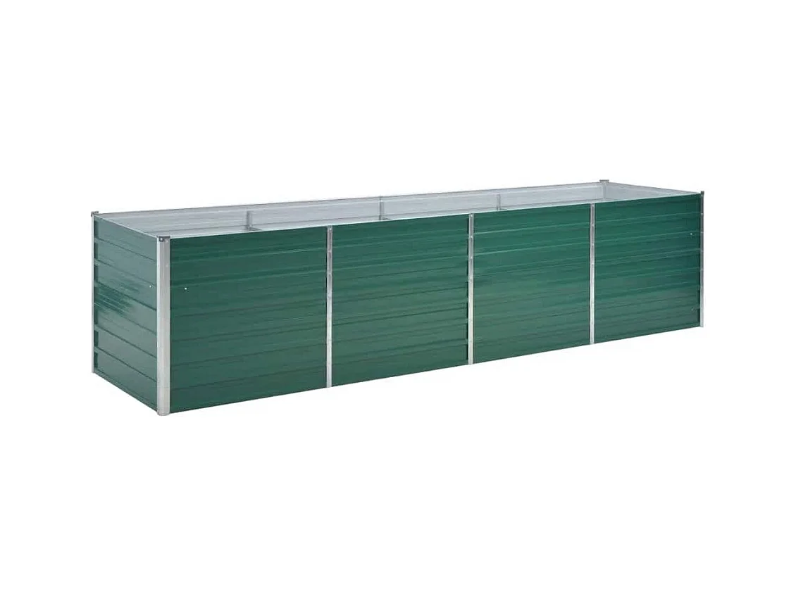Verhoogd tuinbed Gegalvaniseerd staal 320x80x77 cm Groen