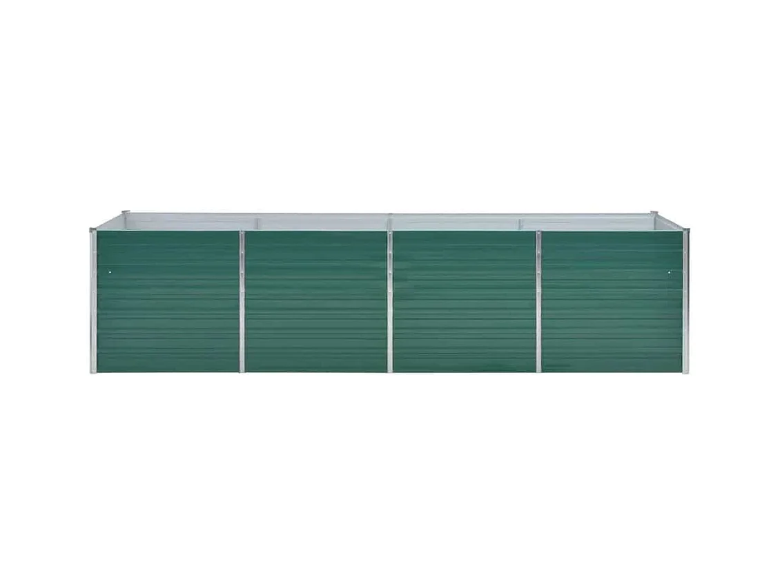 Verhoogd tuinbed Gegalvaniseerd staal 320x80x77 cm Groen