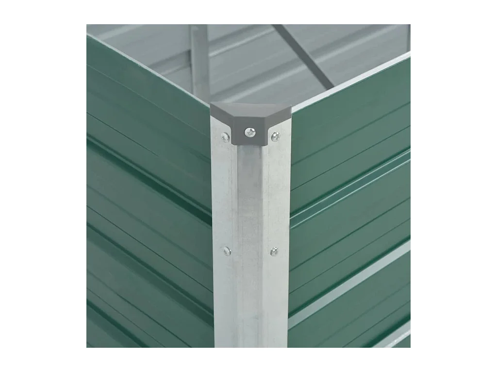 Verhoogd tuinbed Gegalvaniseerd staal 320x80x77 cm Groen