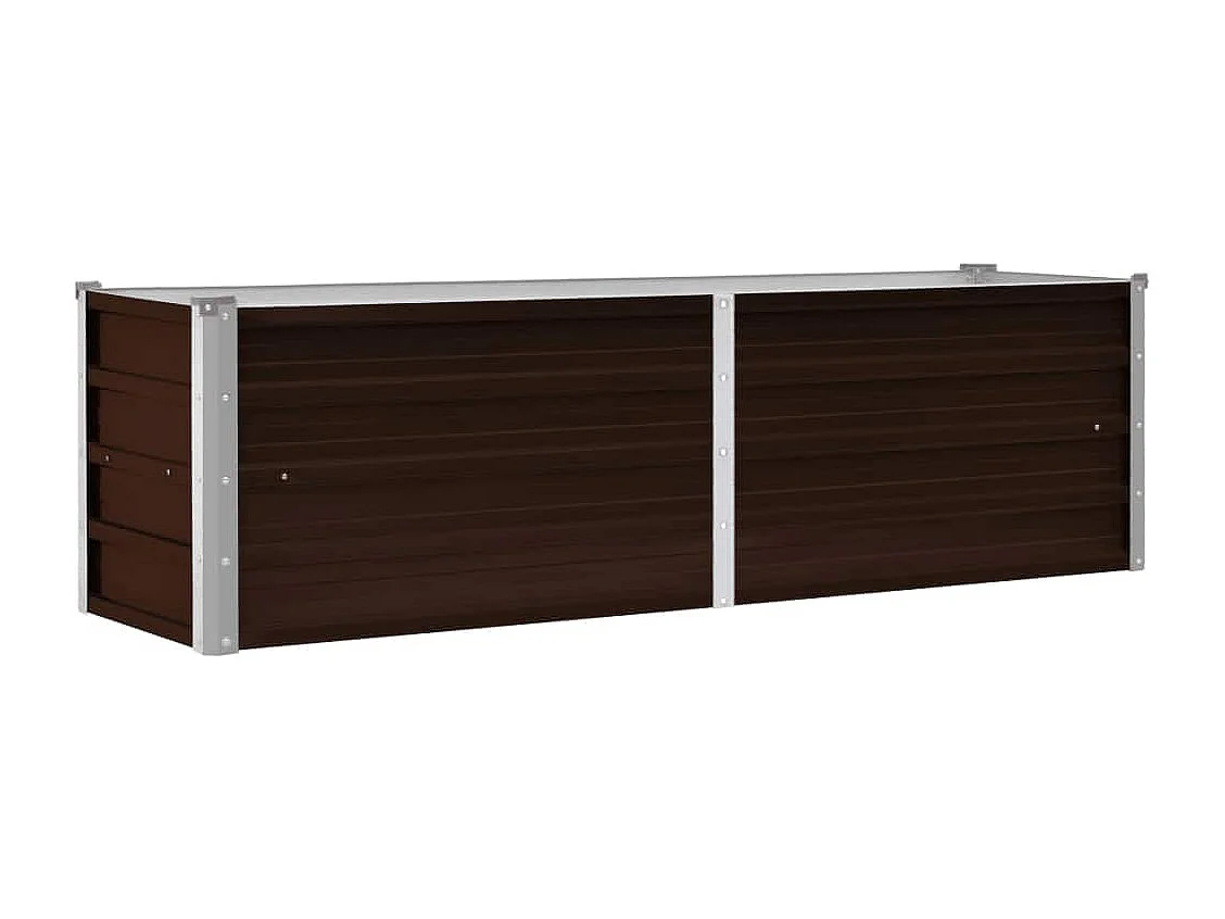 Lit surélevé de jardin Marron 160x40x45 cm Acier galvanisé